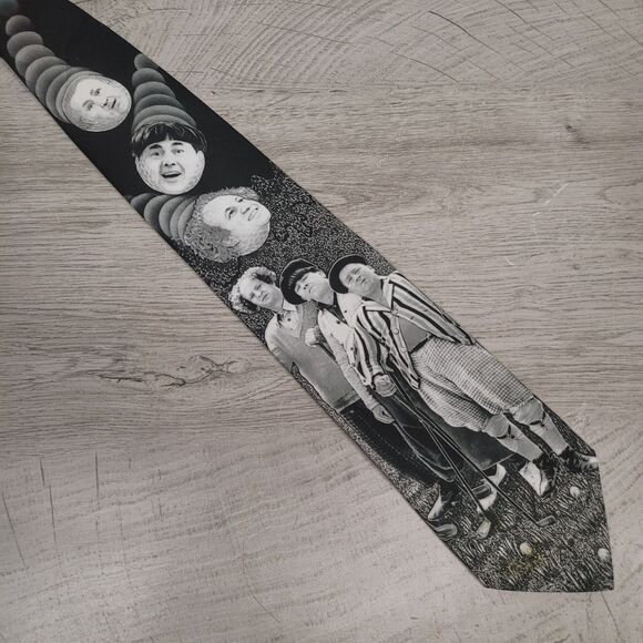 Ralph Marlin Three Stooges Mens Golf Tie Preowned 1995 Polyester - Picture 1 of 5